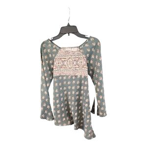 Stylish Green Floral Kids Blouse